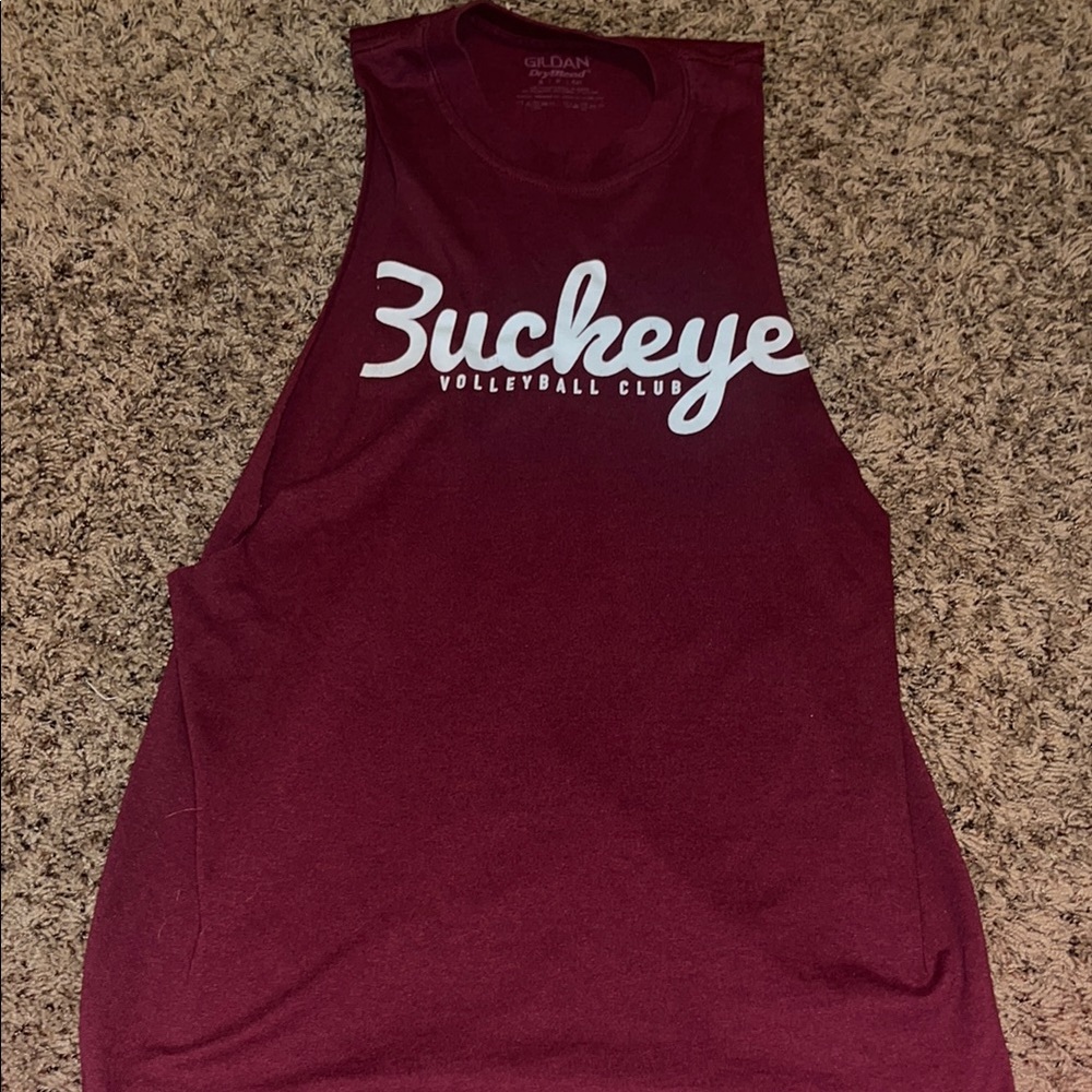 Gildan Maroon Buckeye Volleyball Club Tank Top